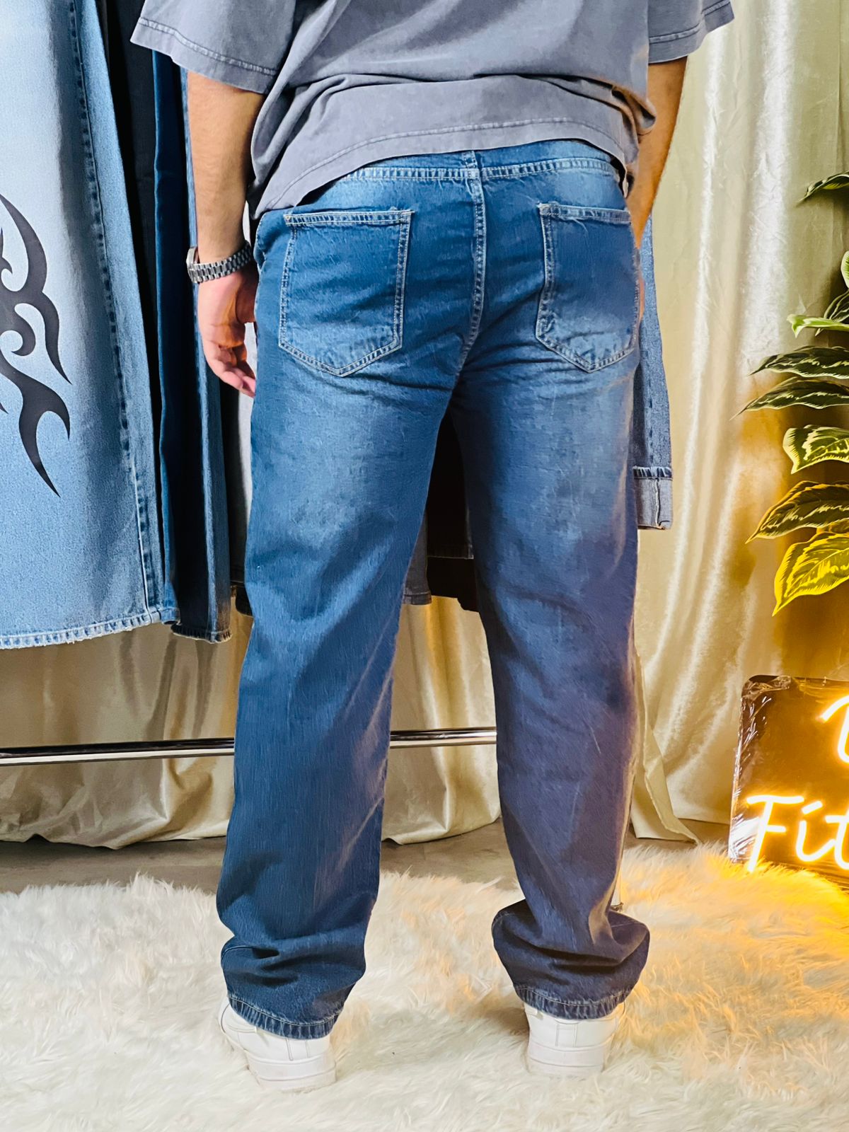Premium Printed Baggy Jeans
