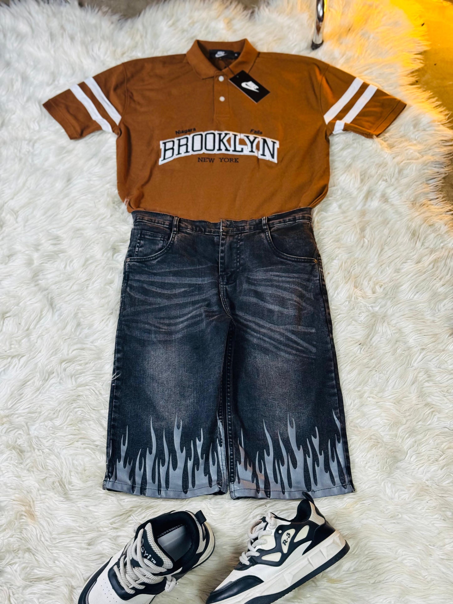 Drop Cut Premium Fire Jeans.