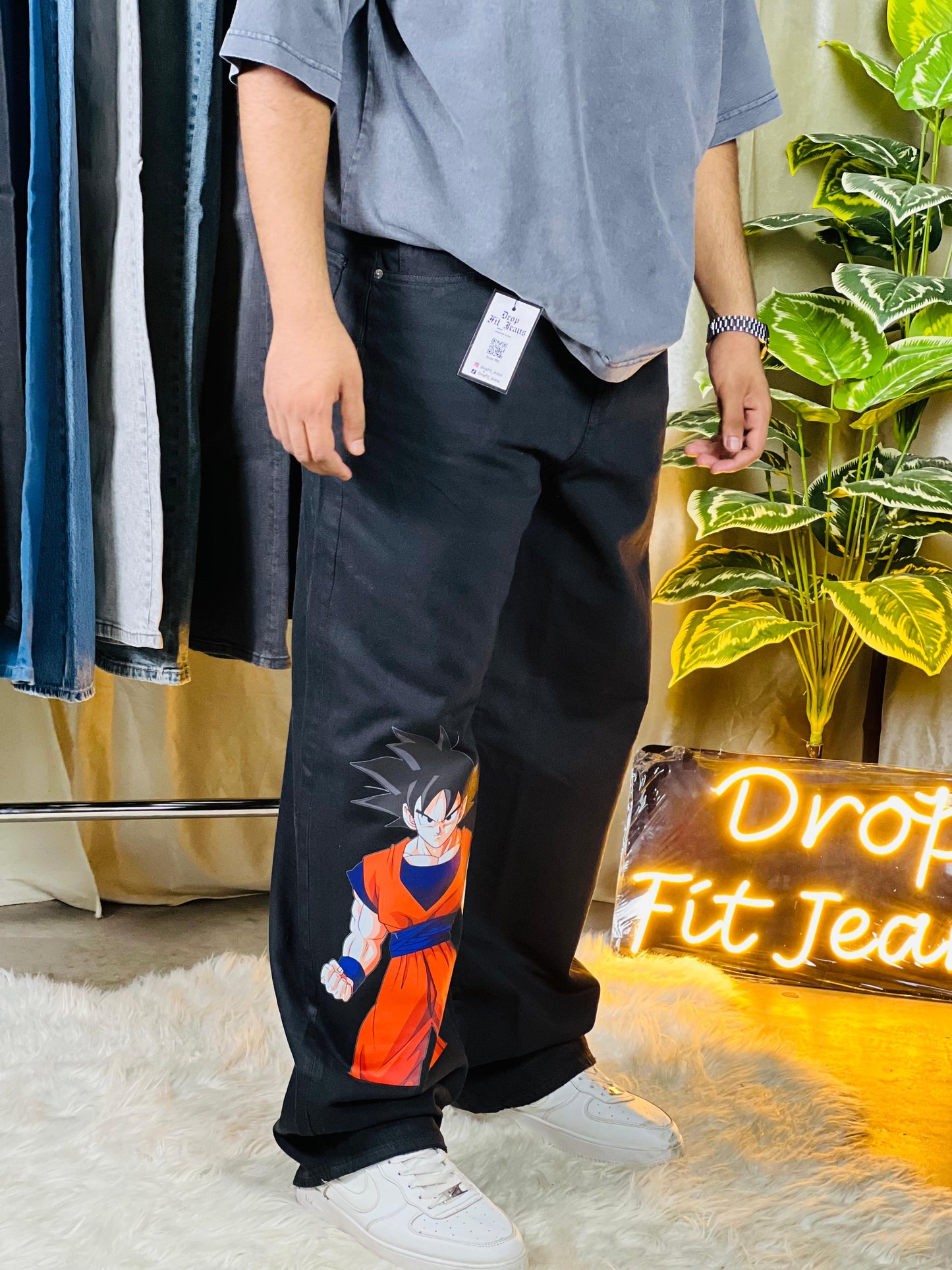 Premium Printed Baggy Jeans.