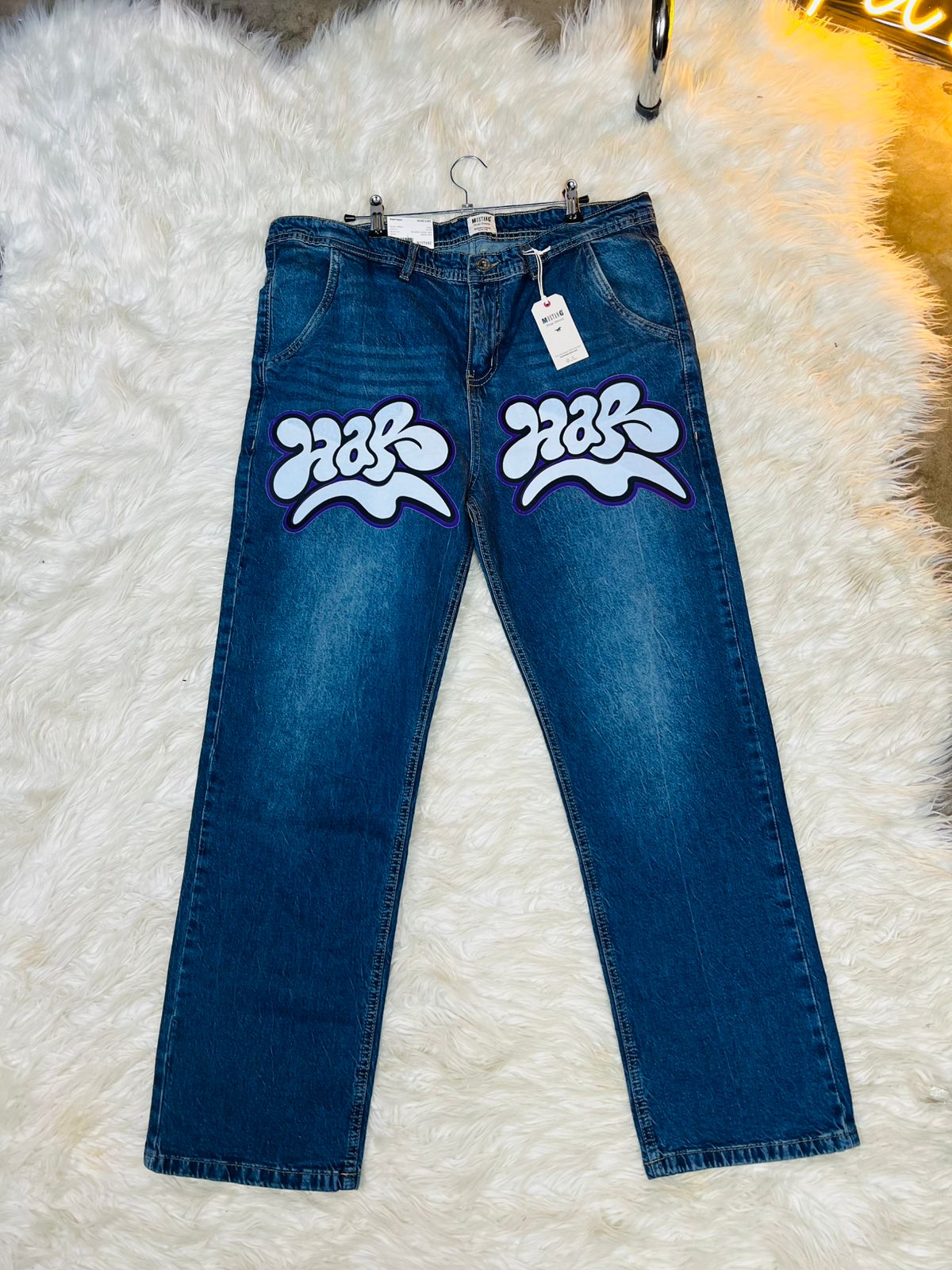 Premium Printed Baggy Jeans