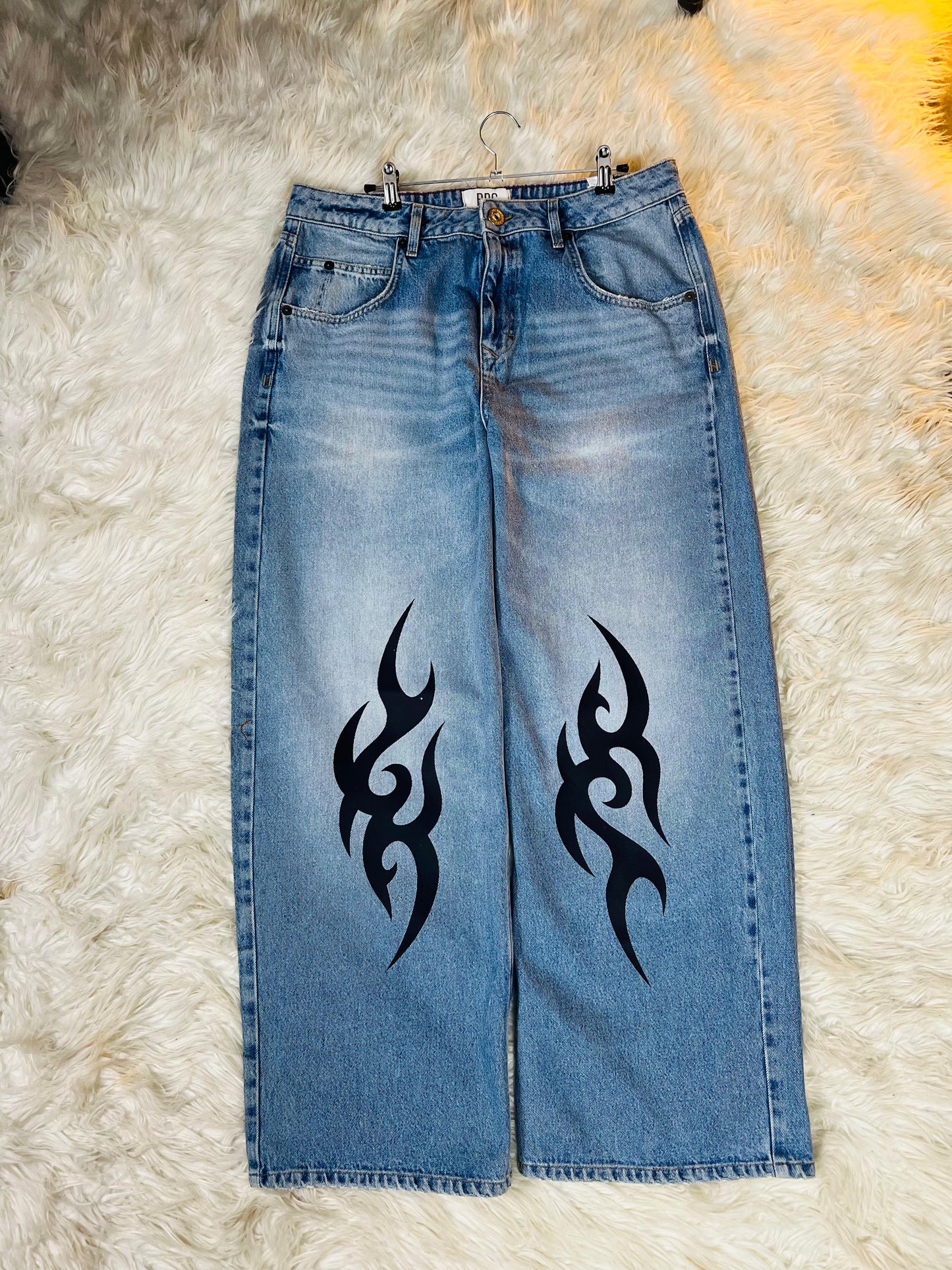 Premium Printed Baggy Jeans
