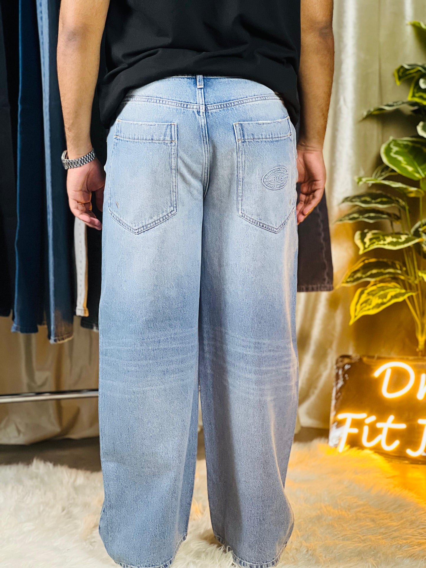 Premium Printed Baggy Jeans