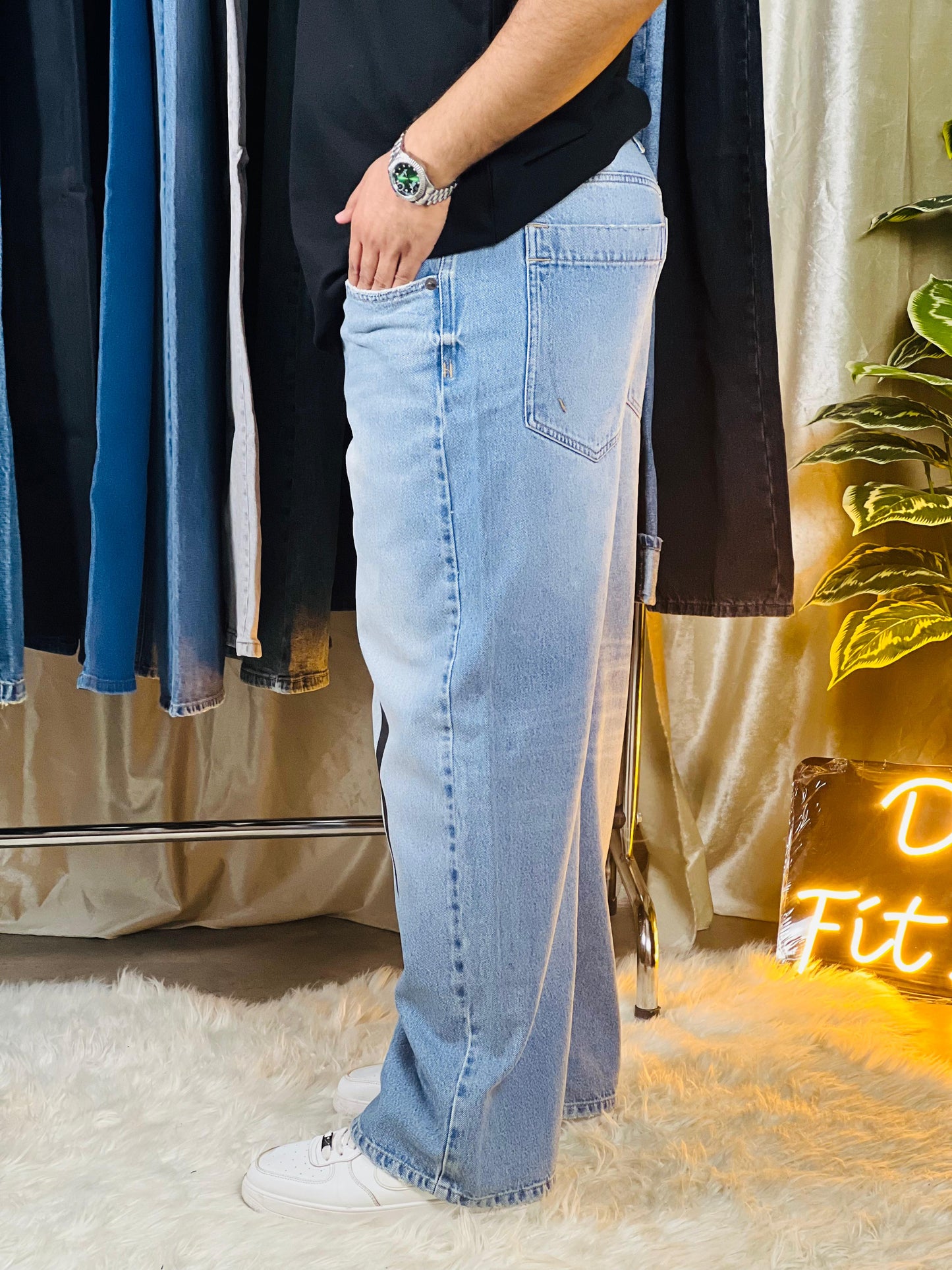 Premium Printed Baggy Jeans