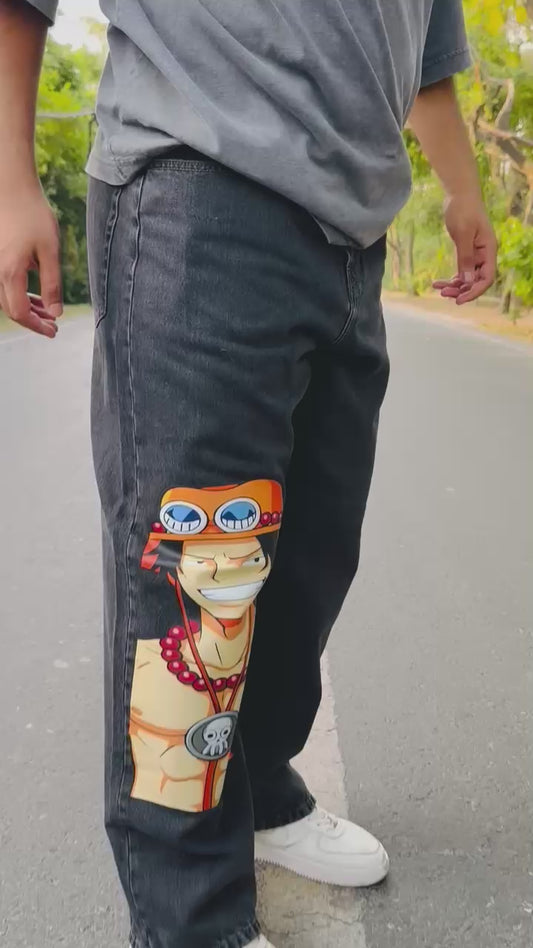 Premium Printed Baggy Jeans